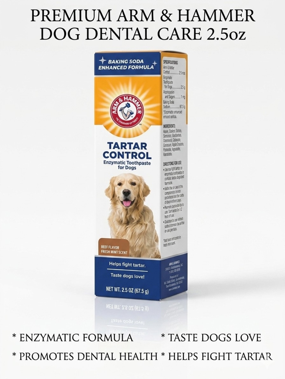 Arm & Hammer Tartar Control Dog Toothpaste - Blue & White